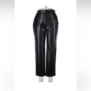 Babaton Faux Leather High-Rise Straight Pants